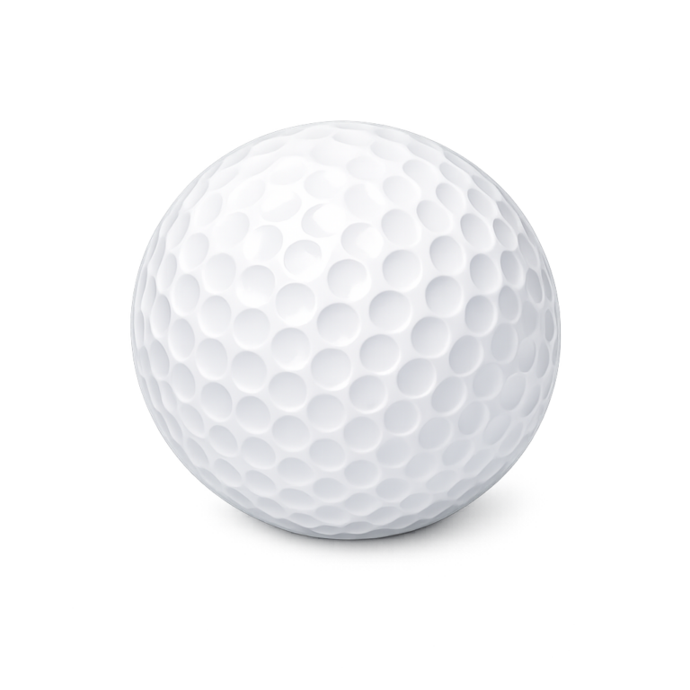 weißer golfball mit feiner struktur